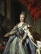 Fyodor Rokotov Portrait of Catherine II of Russia. oil painting artist